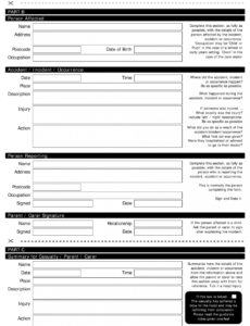 Best First Aid Incident Report Template Word