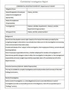 Best Forensic Investigation Report Template Excel Sample