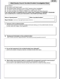 Best Incident Investigation Report Template Doc Example