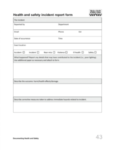 Best Safety Incident Report Form Template Pdf