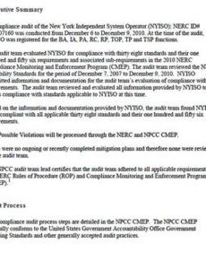 Compliance Audit Report Template Excel