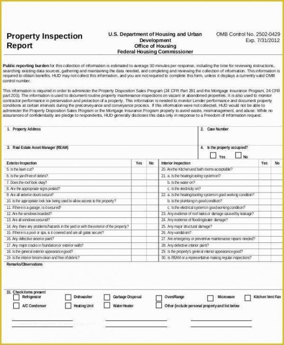 Editable Home Inspector Report Template Word