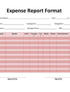 Editable Income Expense Report Template  Example