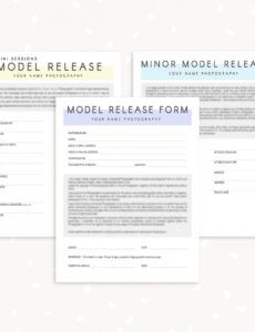 Editable Photography Model Release Form Template Excel