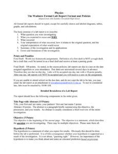 Formal Lab Report Template Word