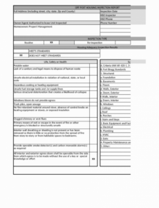 Free Home Inspector Report Template Word Sample