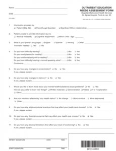 Needs Assessment Report Template Word Example