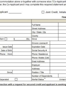 Personal Financial Report Template  Example