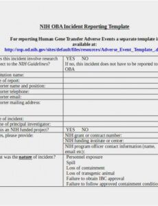 Printable End Of Shift Report Template Word