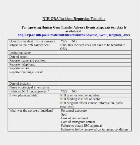 Printable End Of Shift Report Template Word