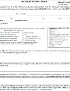 Printable Incident Investigation Report Template