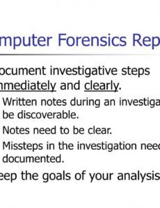 Professional Computer Forensics Report Template Word