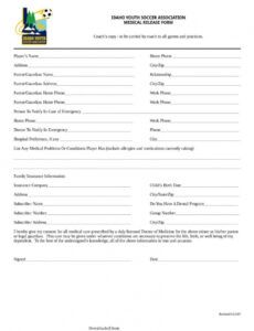 Professional Dental Medical Release Form Template