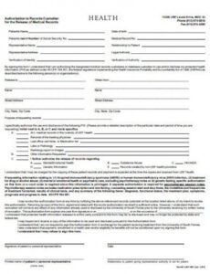 Professional Dental Medical Release Form Template Pdf Example