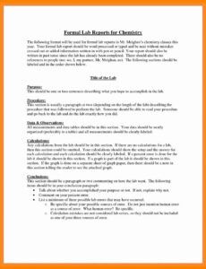 Professional Formal Lab Report Template Word