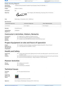 Site Visit Report Template Doc