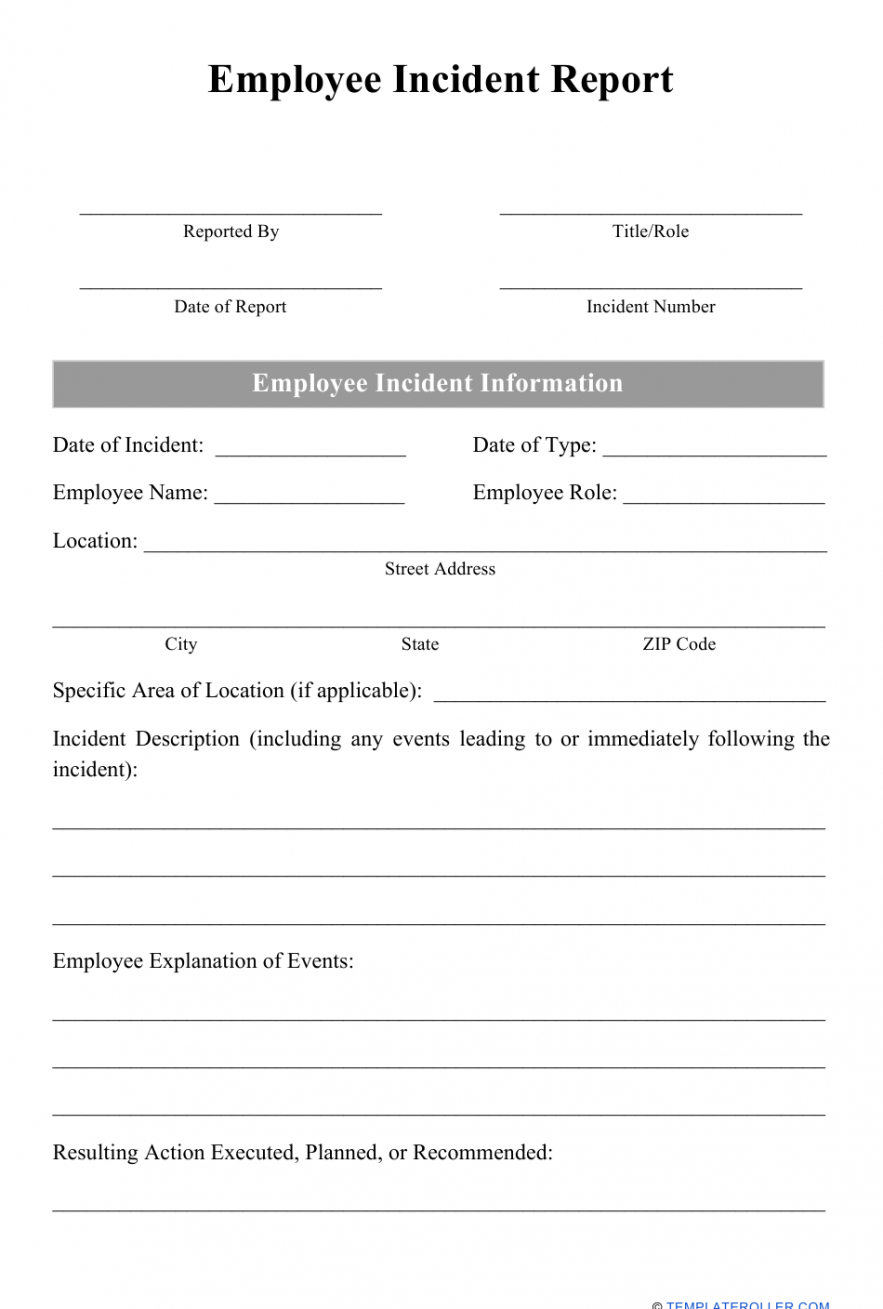 Situational Report Template Word