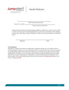 Website Photo Release Form Template Excel