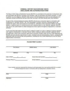 Best Background Check Release Form Template Excel Example