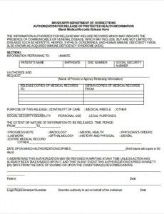 Best Emergency Medical Release Form Template Word Sample