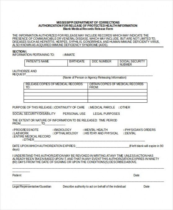 Best Emergency Medical Release Form Template Word Sample