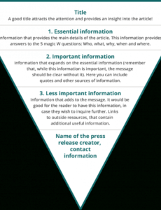 Costum Standard Press Release Template Pdf