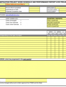 Costum Work Performance Report Template Word