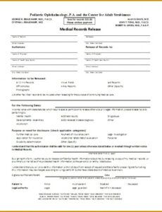 Editable Emergency Medical Release Form Template Pdf Sample