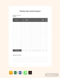 Free Weekly Sales Activity Report Template Word Sample