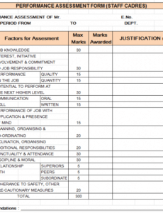 Free Work Performance Report Template Excel Example