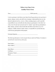 Printable Video Waiver Release Form Template Pdf Sample