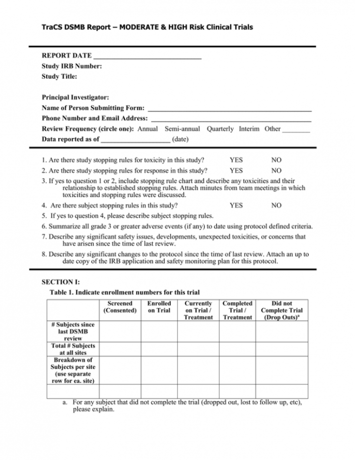 Best Clinical Study Report Template Excel Example Stableshvf