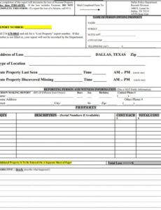 Costum Police Arrest Report Template Excel Sample