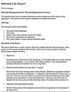 Costum Scientific Method Lab Report Template  Sample