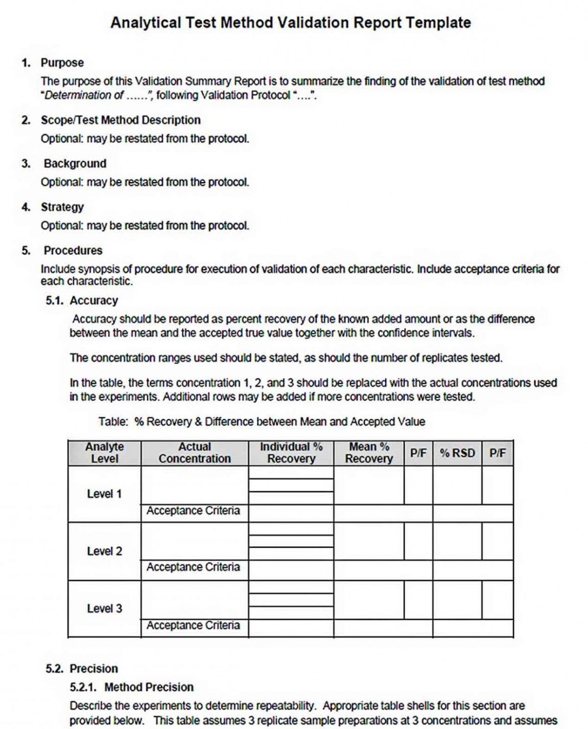 Editable Software Validation Report Template Doc Sample