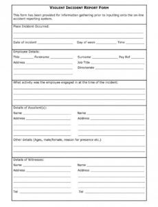 Free Auto Accident Report Form Template Pdf Sample