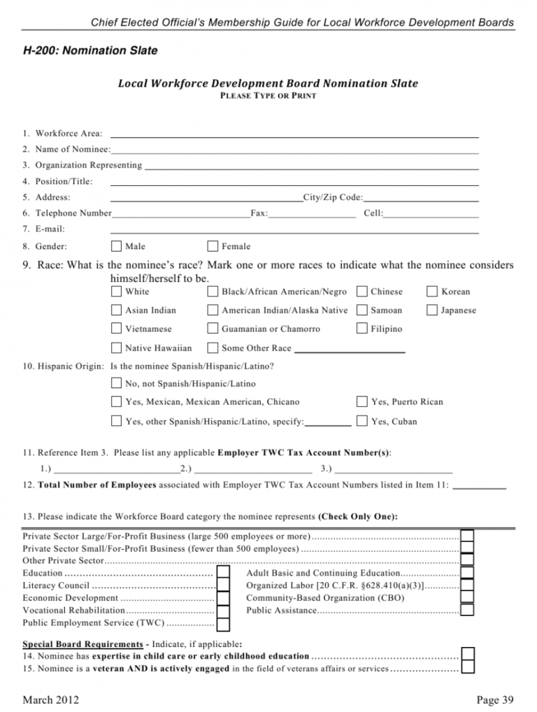 Nominating Committee Report Template Word Example 