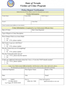 Police Arrest Report Template Word