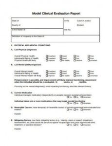 Printable Clinical Study Report Template Doc Example