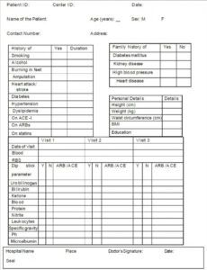 Printable Clinical Study Report Template  Example