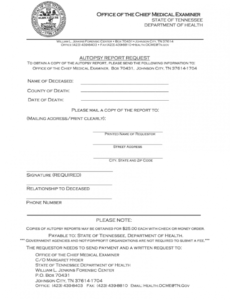 Printable Coroner Report Template Doc