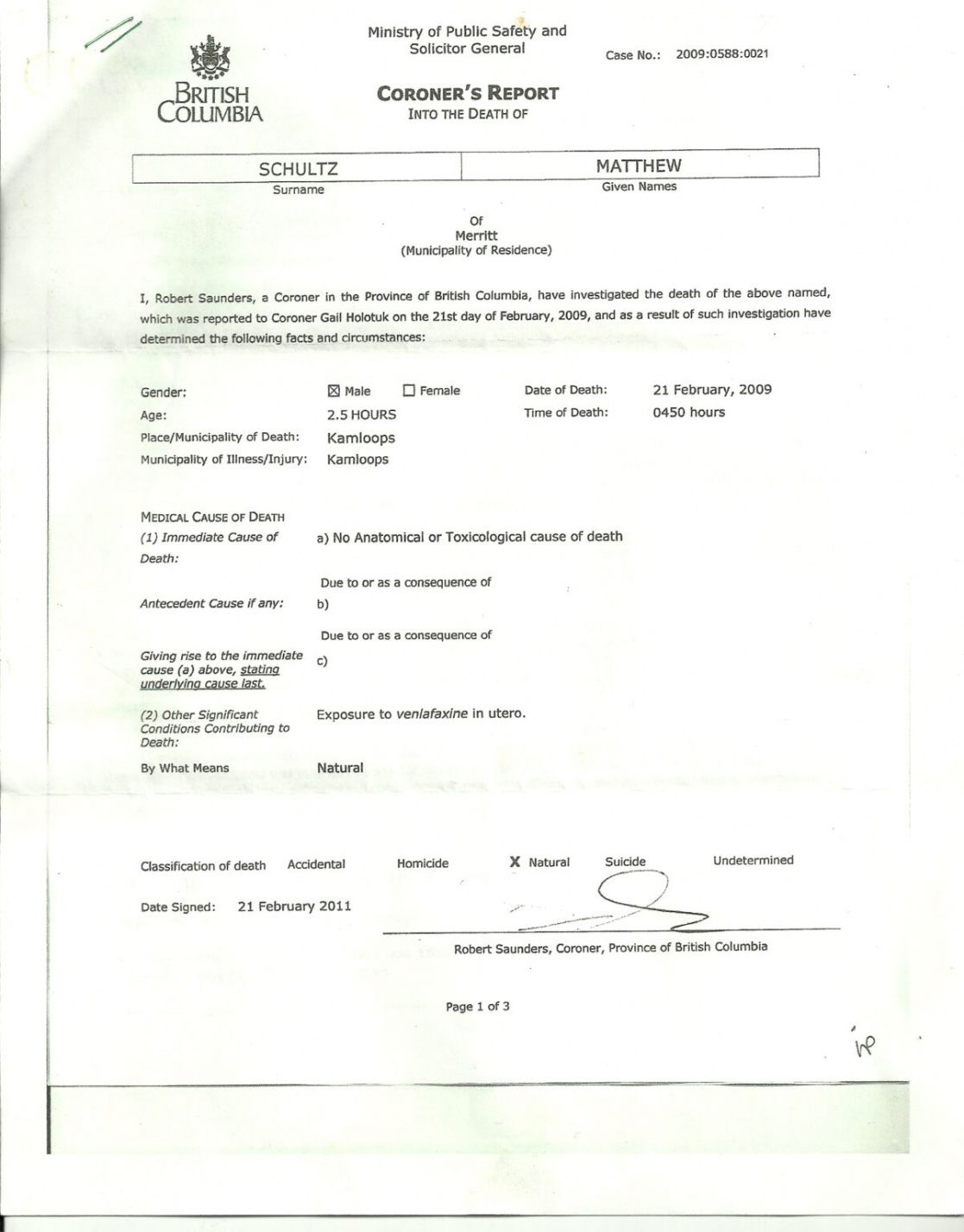 Printable Coroner Report Template  Sample