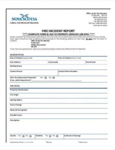 Printable Empty Police Report Template Word