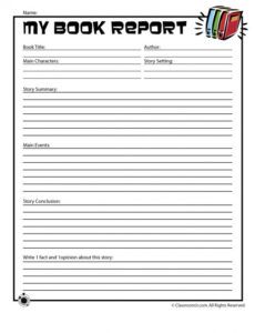 Professional Newspaper Book Report Template Doc