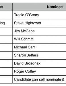 Professional Nominating Committee Report Template Doc