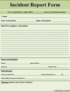 Professional Police Arrest Report Template Doc Example