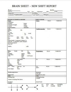 Professional Shift Turnover Report Template Pdf Sample