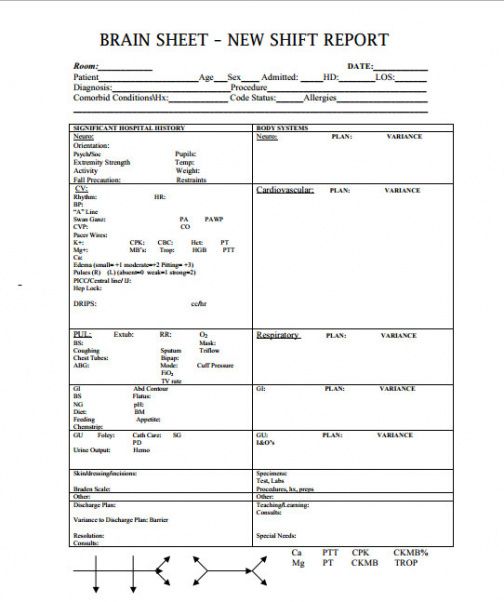 Professional Shift Turnover Report Template PDF Sample Stableshvf