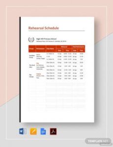 Professional Theatre Performance Report Template  Sample