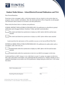 Best Student Photo Release Form Template Pdf